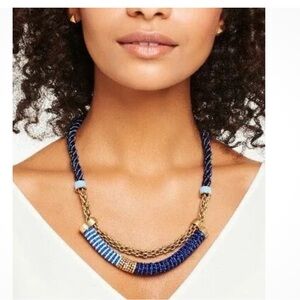 Stella & Dot Marine Blue and Gold Necklace